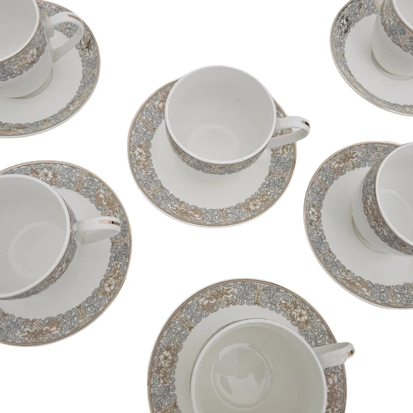 Sudedi Home Paçi Desenli 6 Kişilik Nescafe&Çay Fincan Takımı - 2