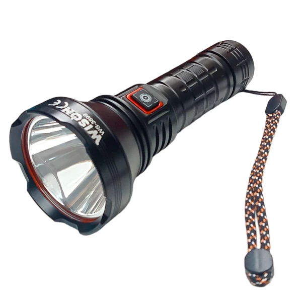 Wison WS-3899 Uzun Menzilli Profesyonel El Feneri 50 Watt 4800 Mah Pil, Süper Parlak Beyaz LED BT90 - 2
