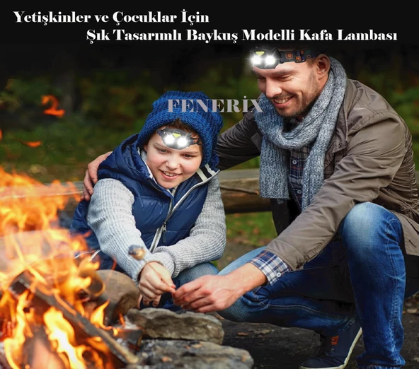 Baykuş Kafa Lambası, 4 Modlu LED Kafa Lambası, Yetişkinler ve Çocuklar Için Kamp, Yürüyüş, Koşu, Kafa Feneri 3 Aaa Pil Dahil - 3