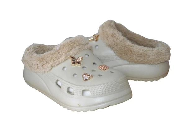 Kadın Bej Kürklü Eva Terlik - 3