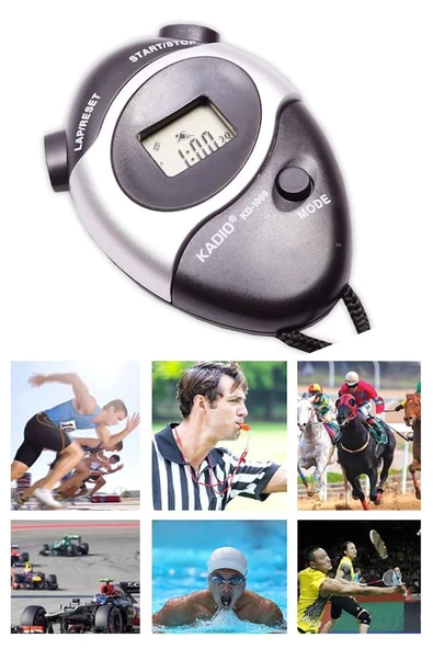 Kronometre Boyun Askılı 1 Adet Sporcu Kronometresi Dijital Profesyonel Dijital Saatli Alarmlı Çok Foksiyonlu Zamanlayıcı - 2