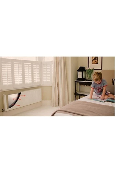 10 Adet Kalorifer Peteği Radyatör Petek Arkası Folyo Kaplı Polietilen Sünger Isı Yalıtım Levhası - Resim 3