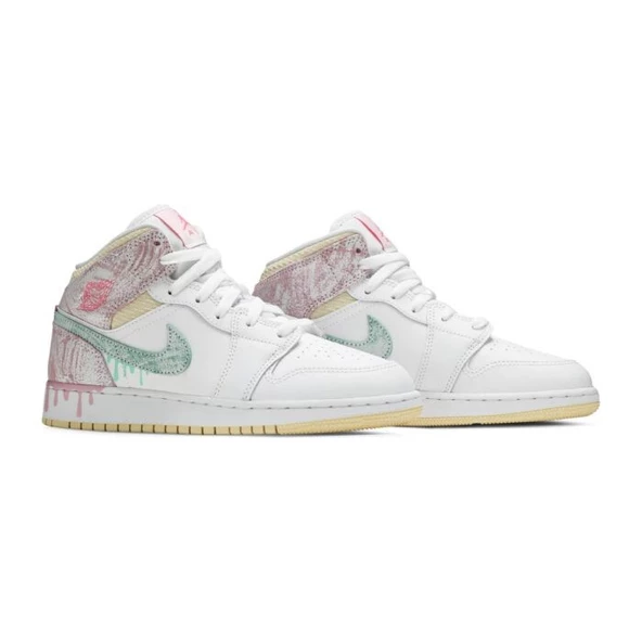 Nike Air Jordan 1 Mid Paint Drip - Resim 3