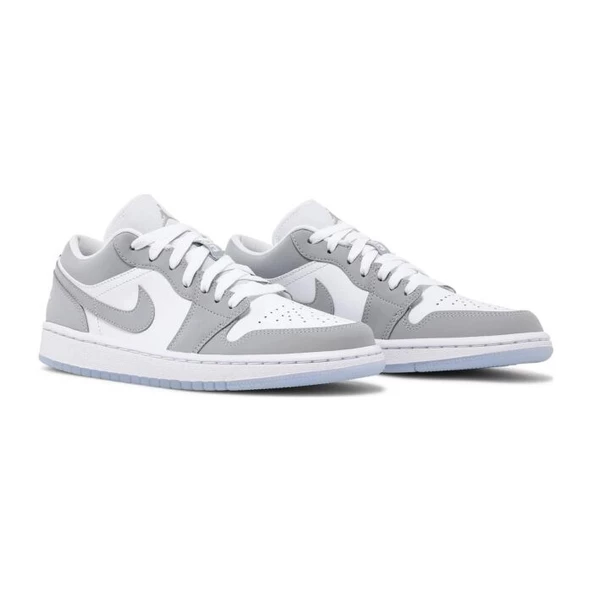 Nike Air Jordan 1 Low White Wolf Grey - Resim 3