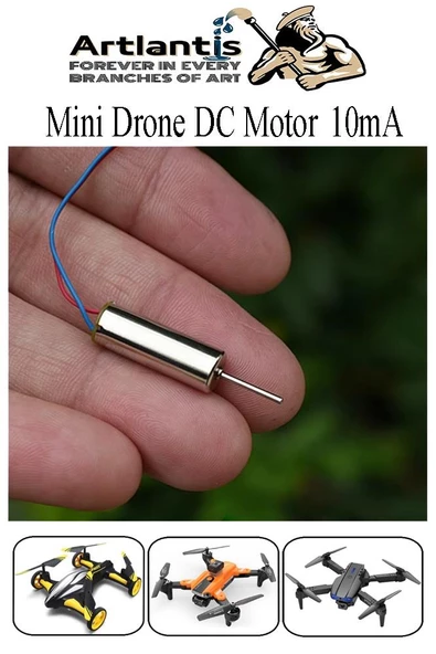 Drone Motoru VE Pervanesi 2 Adet Dc Mini Dron Motor Yüksek Hızlı Çekirdeksiz Pervane Kanatı Deney Okul Helikopter Uçak - 3