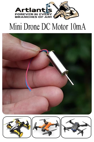 Drone Motoru VE Pervanesi 2 Adet Dc Mini Dron Motor Yüksek Hızlı Çekirdeksiz Pervane Kanatı Deney Okul Helikopter Uçak - 2