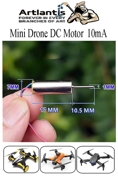 Drone Motoru VE Pervanesi 4 Adet Dc Mini Dron Motor Yüksek Hızlı Çekirdeksiz Pervane Kanatı Deney Okul Helikopter Uçak - 4