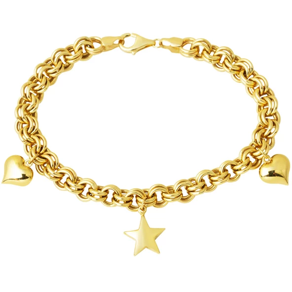 Pandora Charmlı 14 Ayar Sevgi Bilekliği ürün görseli 1