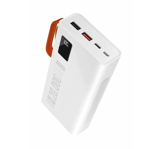 POWERWAY QC20 20000 MAH ÇİFT USB DİJİTAL EKRAN POWERBANK