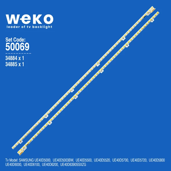 WKSET-5069 34884X1 34885X1 2011SVS40-FHD-5K6K  2 ADET LED BAR (62LED)