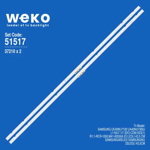 WKSET-6517 37210X2 AOT_40_NU7100F L1-NU7.1/7.3DO-CDM-S23(1)  2 ADET LED BAR (23LED)