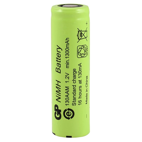 GP 130AAM 1.2 VOLT 1300 MAH DÜZ KAFA ŞARJLI KALEM PİL