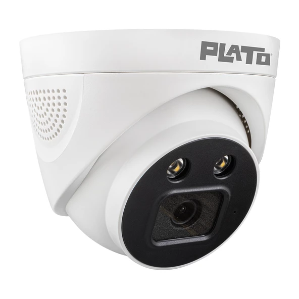 PLATO PL-22996 5MP COLOR VU MİKROFONLU 3.6 MM 2 ATOM LED PLASTİK KASA AHD DOME KAMERA