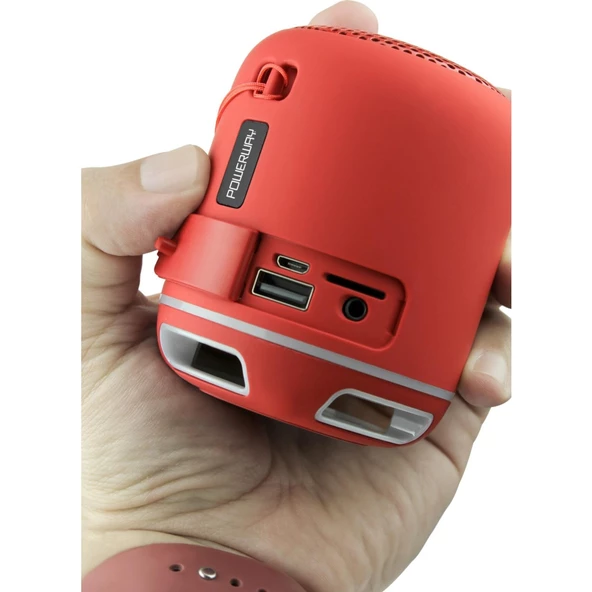 POWERWAY C4 TAŞINABİLİR SESE DUYARLI LED IŞIKLI BLUETOOTH HOPARLÖR SES BOMBASI - 3