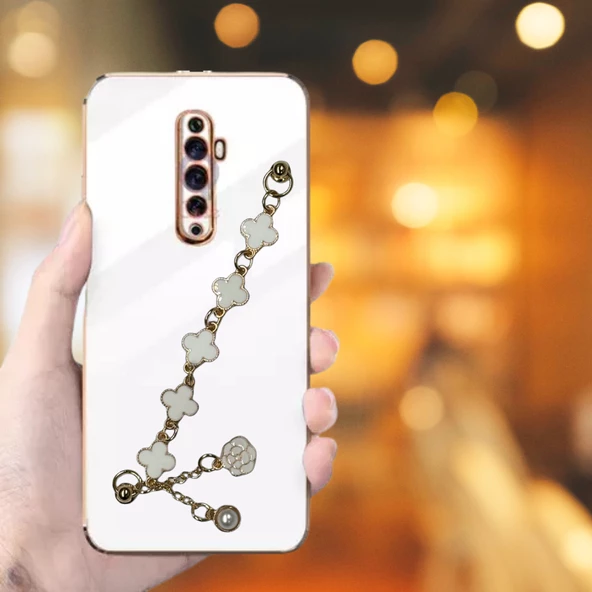 OPPO RENO 2Z ELÇEK ŞANZELİZE KILIF BEYAZ