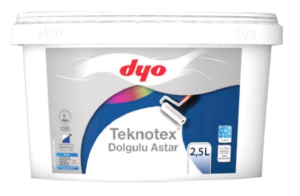 Dyo Teknotex Dolgulu Dış Cephe Astarı 2,5 Litre Beyaz