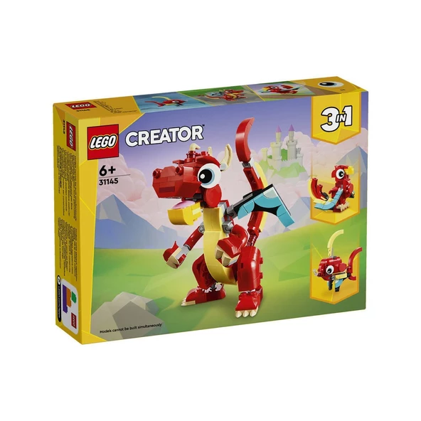 31145 LEGO® Creator 3 ü1 arada Kırmızı Ejderha 149 parça +6 yaş