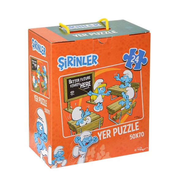 SRN7728 Şirinler Yer Puzzle - Laço Kids