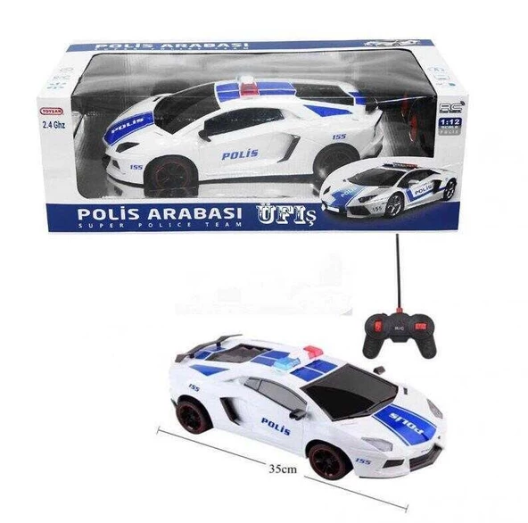 Uzaktan Kumandalı Usb Şarjlı Işıklı Polis Arabası 35 cm. toy-13