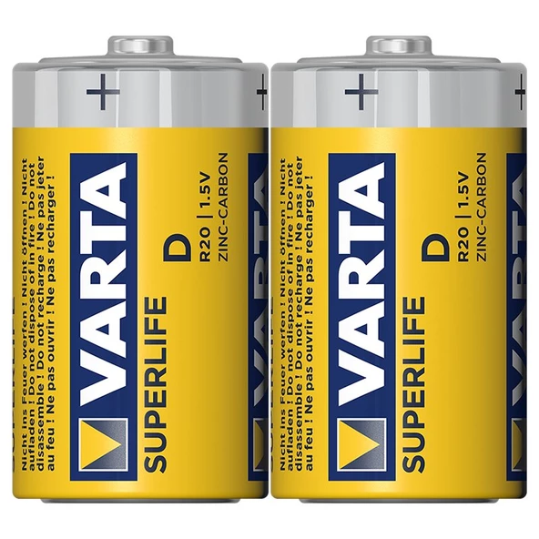 Varta Superlife Çinko Büyük D Boy Pil 24'lü Paket