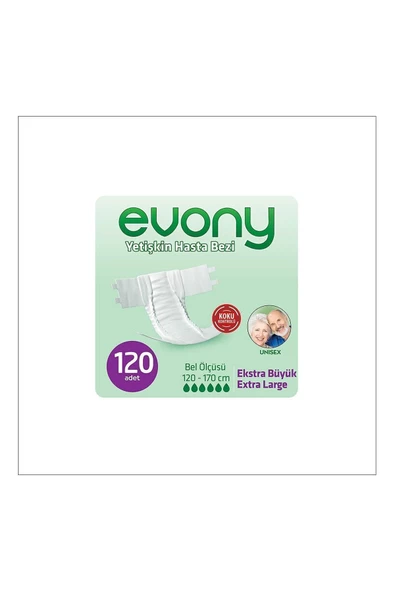 EVONY Belbantlı Yetişkin Hasta Bezi Xl Beden 120 Adet