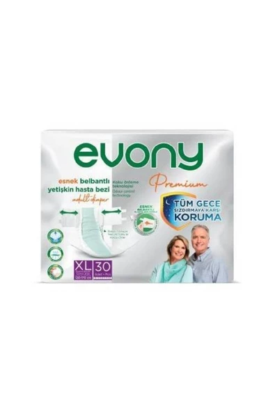 EVONY Premium Hasta Bezi Belbantlı Xl 30 Lu