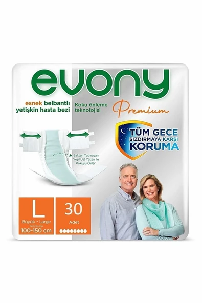EVONY Premium Yetişkin Bezi Large 30 Adet