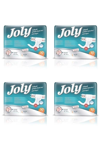 JOLY Esnek Bel Bantlı Yetişkin Hasta Bezi Large 30'lu 4 Paket 120 Adet
