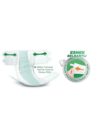 EVONY Esnek Premium Belbantlı Large 30*4 (120 ADET) Hasta Bezi - 2