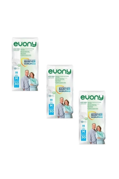 EVONY Emici Külot Orta Medium 5.5 Damla 30'lu 3 Paket 90 Adet