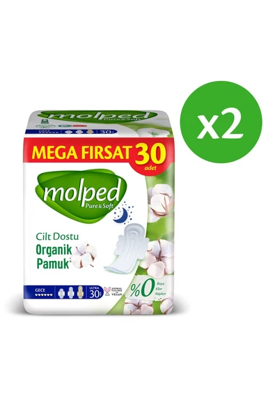 MOLPED Pure Soft Gece Avantajlı Mega Fırsat Paketi 30 Lu X 2 Adet - 2