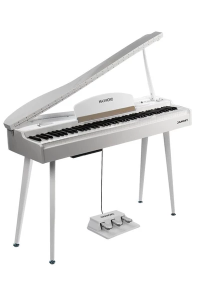 Maxword JAMMY Yüksek Kaliteli Hammer Action 88 Tuşlu Dijital Piyano (Beyaz) - 2