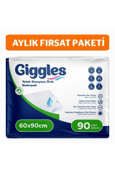 GİGGLES 60x90 Yatak Koruyucu Örtü 90 Adet