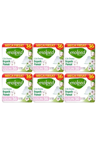 MOLPED Pure Soft Hijyenik Ped Mega Uzun 216 Adet