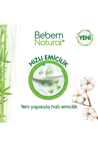 BEBEM NATURAL Bebek Bezi 1 Beden Yenidoğan Aylık Fırsat Paketi 200 Adet - 5