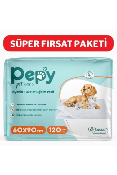 PEPY Pet Care Yatak Koruyucu Evcil Hayvan Çiş Pedi 4 Paket * 120 Adet - 2