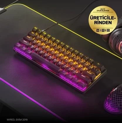 SteelSeries APEX 9 Mini RGB Optik Switch Kablolu Oyuncu Klavyesi - 2