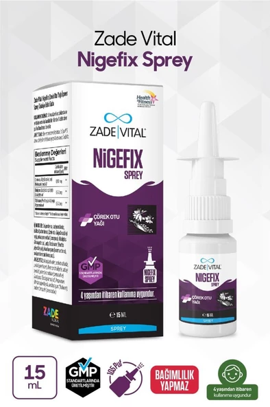 Zade Vital Nigefix Çörek Otu Yağı İçeren Nazal Sprey 15 ML