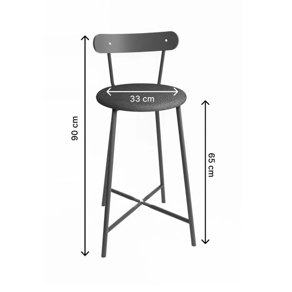 Eportatif Bar Masası Mutfak Atlantik Çam Döşemeli Bar Sandalyesi Oval 2 Kişilik Yemek Masası 1518 - 9