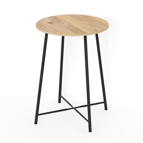 Eportatif Bar Masası Mutfak Atlantik Çam Döşemeli Bar Sandalyesi Oval 2 Kişilik Yemek Masası 1518 - 6