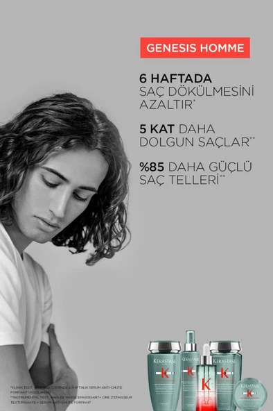 Kerastase Genesis Homme Erkekler Için Dökülme Karşıtı Hediyeli Saç Bakım Seti - Resim 4
