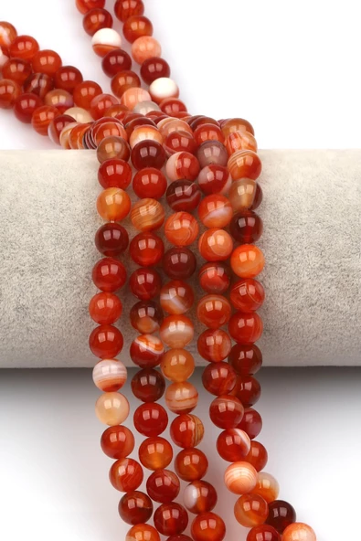 Madagaskar Akik Doğaltaş Dizi 8 mm Küre Kesim ürün görseli