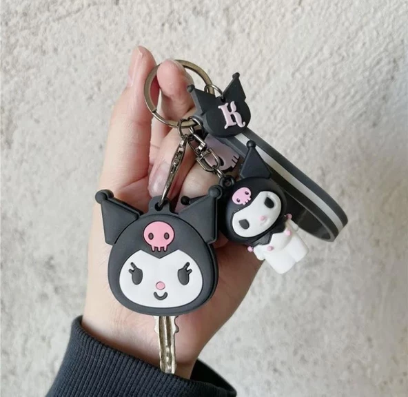 Kuromi Sanrio Silikon Anahtarlık & Anahtarlık Kılıfı