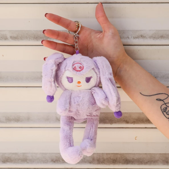 Sanrio Kuromi Uzayan Kulaklı Peluş Anahtarlık - 2