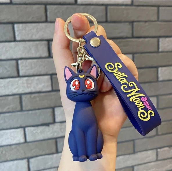 Sailor Moon Sevimli Kedi Anahtarlık ve Çanta Süsü - 2
