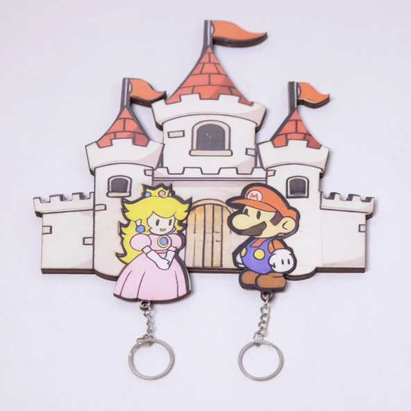 Super Mario Bros Anahtarlık  Çift Seti - Anahtar Askısı ürün görseli