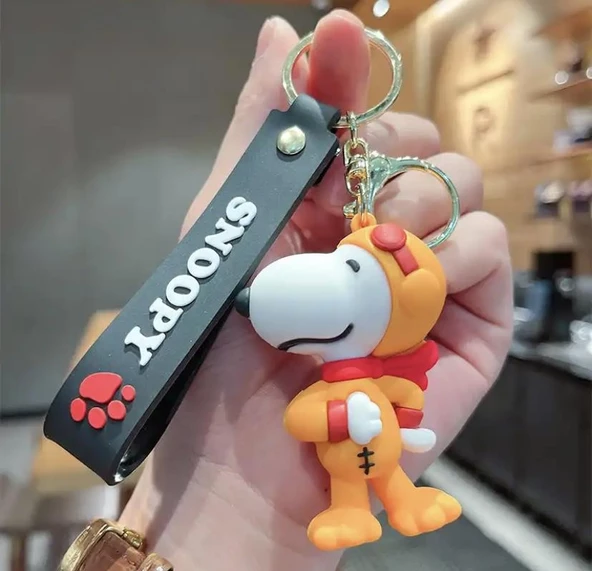 Anahtarlık Snoopy  Karakterleri Silikon Anahtarlık Çanta Süsü - 3