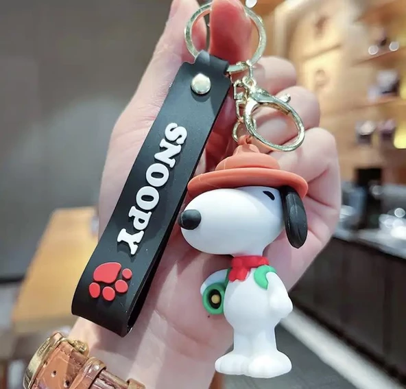 Anahtarlık Snoopy  Karakterleri Silikon Anahtarlık Çanta Süsü