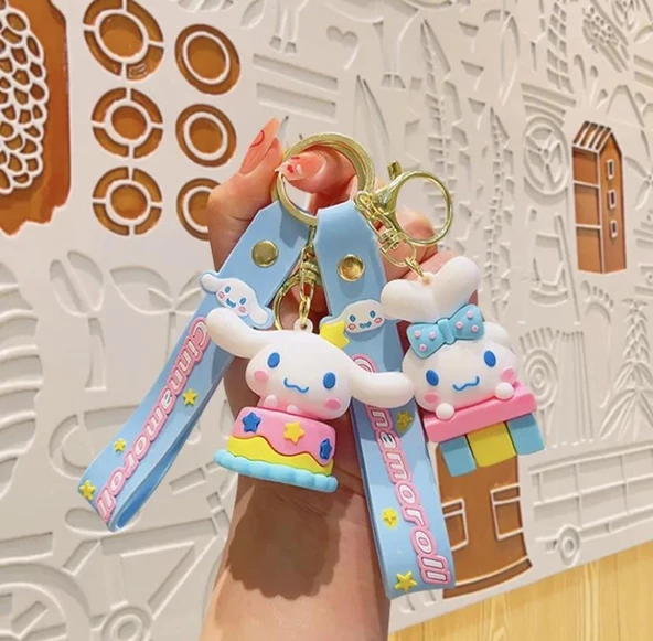 Cinnamaroll Tasarımlı Silikon Anahtarlık Çanta  Süsü 1 ADET - 2