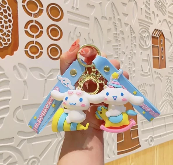 Cinnamaroll Tasarımlı Silikon Anahtarlık Çanta  Süsü 1 ADET - 4